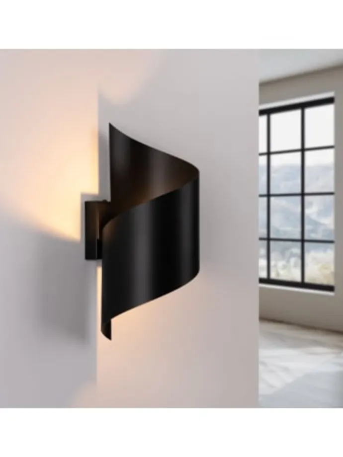 Wandleuchte ZUREA Schwarz H 55