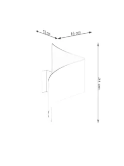 Wandleuchte ZUREA Schwarz H 55