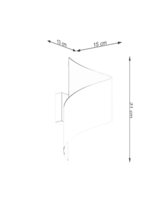 Wandleuchte ZUREA Schwarz H 55