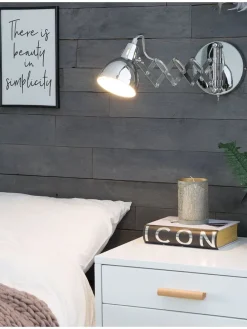 Wandleuchten HARRINGTON in Silber - (W) 11 x (H) 15 x (L) 46 cm