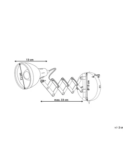 Wandleuchten HARRINGTON in Silber - (W) 11 x (H) 15 x (L) 46 cm