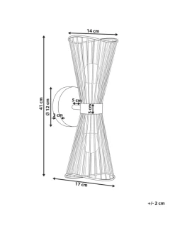 Wandleuchten PARADA in Schwarz - (W) 15 x (H) 41 x (L) 17 cm