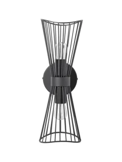 Wandleuchten PARADA in Schwarz - (W) 15 x (H) 41 x (L) 17 cm