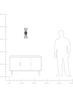 Wandleuchten PARADA in Schwarz - (W) 15 x (H) 41 x (L) 17 cm