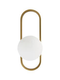 Wandleuchten VARDI in Gold/Weiß - (W) 15 x (H) 40 x (L) 18 cm