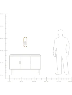 Wandleuchten VARDI in Gold/Weiß - (W) 15 x (H) 40 x (L) 18 cm