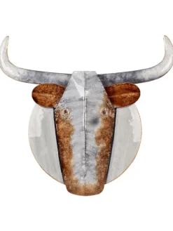 Wandobjekt ERBIUM in Grau/Kupfer - (W) 54 x (H) 41 x (L) 5 cm