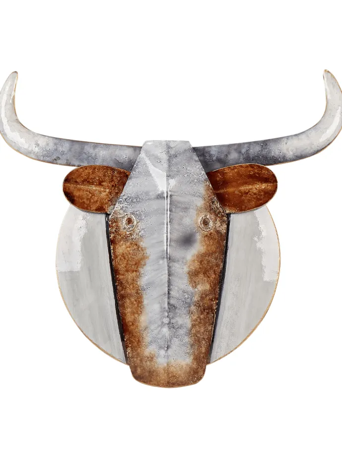 Wandobjekt ERBIUM in Grau/Kupfer - (W) 54 x (H) 41 x (L) 5 cm