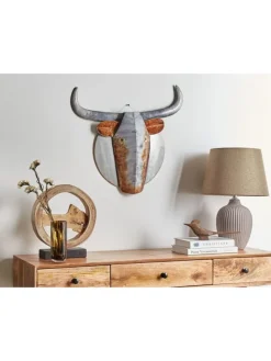 Wandobjekt ERBIUM in Grau/Kupfer - (W) 54 x (H) 41 x (L) 5 cm