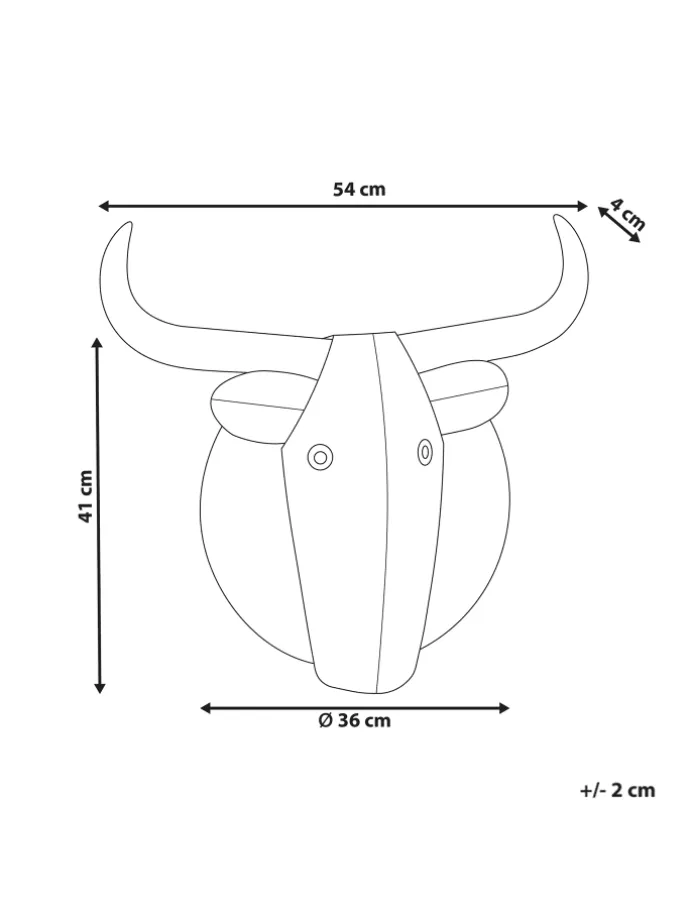 Wandobjekt ERBIUM in Grau/Kupfer - (W) 54 x (H) 41 x (L) 5 cm