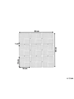 Wandobjekt TITANIUM in Weiß/Schwarz/Gold - (W) 50 x (H) 50 x (L) 2 cm