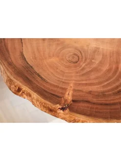 Wandregal 3er Set Vollholz Hängeregal Baumscheibe, Natur