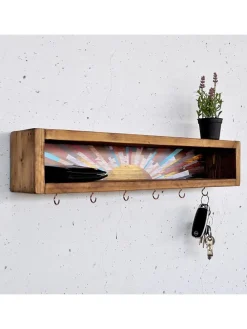 Wandregal in Hellbraun - (B)40 x (H)10 x (T)10 cm