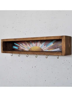 Wandregal in Hellbraun - (B)40 x (H)10 x (T)10 cm