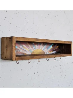 Wandregal in Hellbraun - (B)40 x (H)10 x (T)10 cm