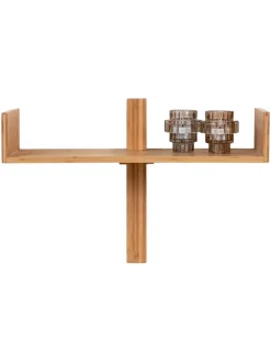 Wandregal "Villa" in Hellbraun - (B)50 x (H)36 cm