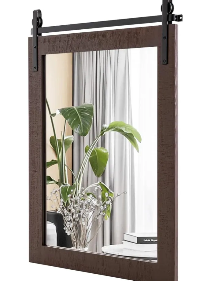 Wandspiegel 76,5 cm x 56 cm in Braun