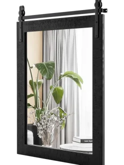 Wandspiegel 76,5 cm x 56 cm in Schwarz