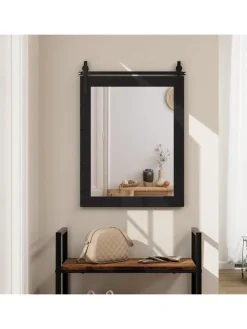 Wandspiegel 76,5 cm x 56 cm in Schwarz