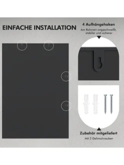 Wandspiegel 100 x 70 cm in Schwarz