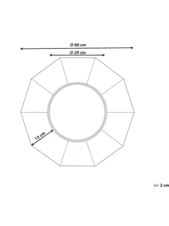 Wandspiegel ASEM in Braun - (W) 60 x (H) 60 x (L) 2 cm