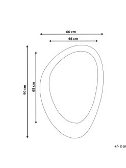 Wandspiegel AUDES in Weiß - (W) 60 x (H) 90 x (L) 4 cm