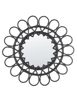 Wandspiegel BABAI in Schwarz - (W) 60 x (H) 60 x (L) 3 cm