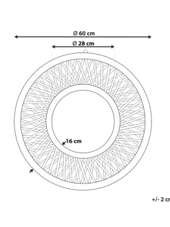 Wandspiegel BACATA in Braun - (W) 60 x (H) 60 x (L) 3 cm