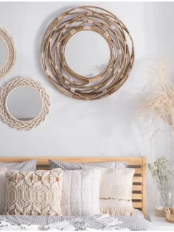 Wandspiegel BURGIS in Braun - (W) 75 x (H) 75 x (L) 3 cm