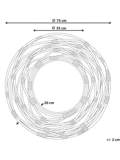 Wandspiegel BURGIS in Braun - (W) 75 x (H) 75 x (L) 3 cm