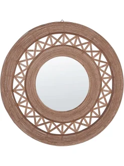 Wandspiegel CACOMA in Braun - (W) 62 x (H) 62 x (L) 9 cm