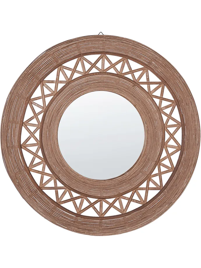 Wandspiegel CACOMA in Braun - (W) 62 x (H) 62 x (L) 9 cm