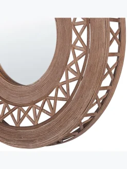 Wandspiegel CACOMA in Braun - (W) 62 x (H) 62 x (L) 9 cm