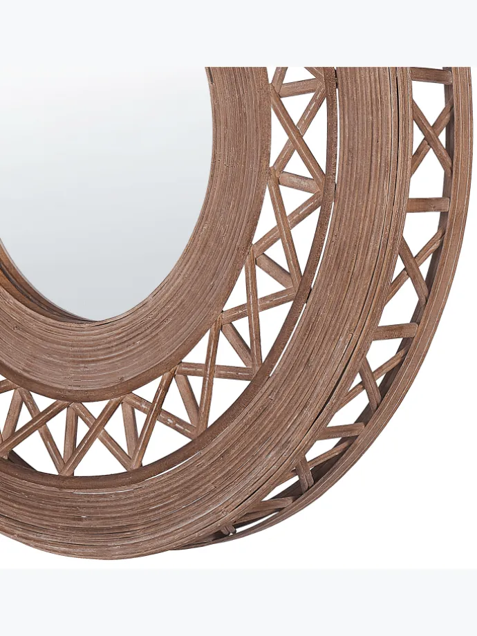 Wandspiegel CACOMA in Braun - (W) 62 x (H) 62 x (L) 9 cm