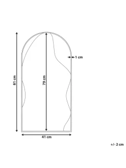 Wandspiegel COLOMBIER in Gold - (W) 41 x (H) 81 x (L) 2 cm