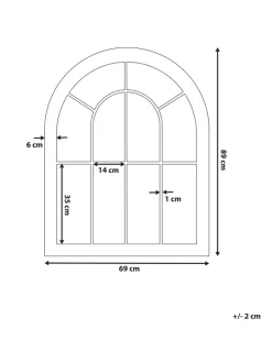 Wandspiegel EMBRY in Beige - (W) 69 x (H) 88 x (L) 5 cm