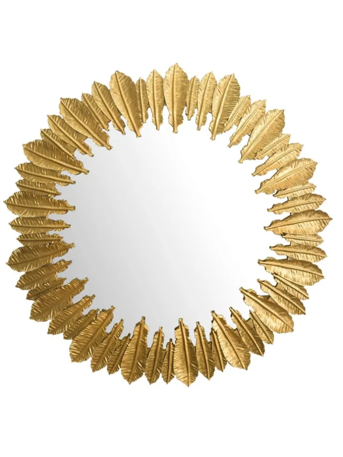 Wandspiegel Federn 68 cm Metall Design Hängespiegel , Eisen