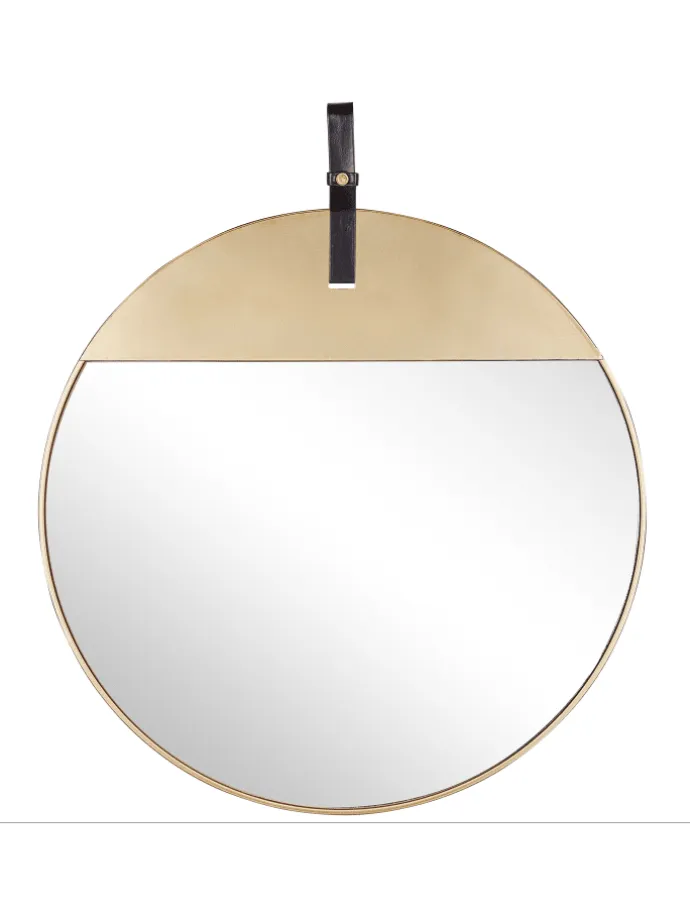 Wandspiegel GURS in Gold/Braun - (W) 60 x (H) 60 x (L) 2 cm