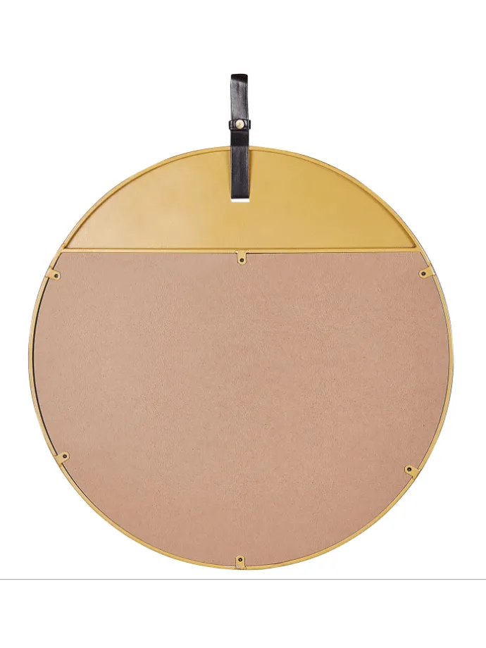 Wandspiegel GURS in Gold/Braun - (W) 60 x (H) 60 x (L) 2 cm