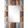 Wandspiegel HIZOTE in Braun/Blau/Bunt - (W) 63 x (H) 90 x (L) 7 cm