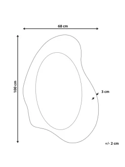 Wandspiegel HOURTIN in Braun - (W) 68 x (H) 100 x (L) 3 cm