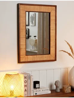 Wandspiegel IGUALA in Braun - (W) 54 x (H) 74 x (L) 5 cm
