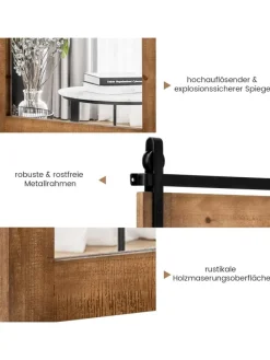 Wandspiegel in Braun