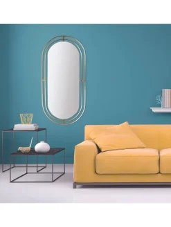 Wandspiegel in Gold - (B)43 x (H)89,5 x (T)1 cm