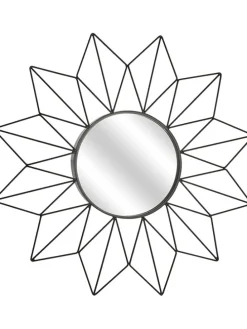 Wandspiegel in Schwarz - Ø 49,5 cm