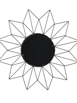 Wandspiegel in Schwarz - Ø 49,5 cm