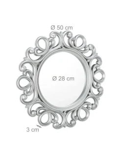 Wandspiegel in Silber - Ø 50 cm