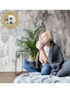 Wandspiegel in Silber - Ø 50 cm