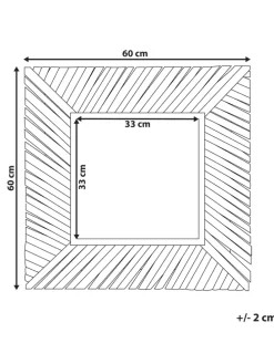 Wandspiegel KANAB in Braun - (W) 60 x (H) 60 x (L) 5 cm