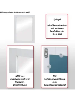 Wandspiegel L86, Schwarz